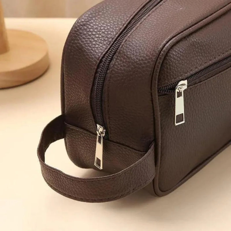 Bolsa Necessaire Masculina de Couro